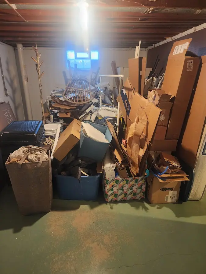 Roll-off dumpster container at job site for Cleanout Dumpster Rental in West Clarkston-Highland